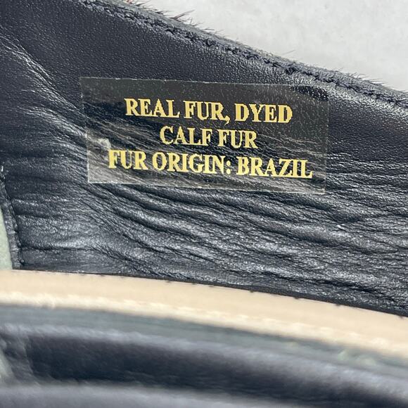 10 Crosby Derek Lam Calf Hair Animal Print Loafers size 7 Slip-on - Picture 6 of 9